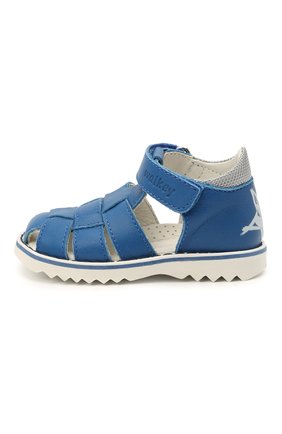 Детские кожаные сандалии WALKEY синего цвета, арт. Y1B2-41297-0030 | Фото 2 (Материал внутренний: Натуральная кожа; Материал внешний: Кожа; Региональные ограничения белый список (Axapta Mercury): RU)