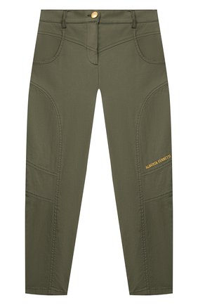 Детские хлопковые брюки ALBERTA FERRETTI JUNIOR зеленого цвета по цене 12550 руб., арт. 027850 | Фото 1 Детские хлопковые брюки ALBERTA FERRETTI JUNIOR зеленого цвета, арт. 027850 | Фото 1