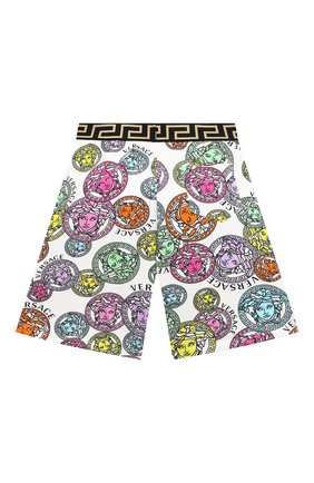 Детские хлопковые шорты VERSACE разноцветного цвета по цене 19150 руб., арт. 1000346/1A00285/8A-14A | Фото 2 Детские хлопковые шорты VERSACE разноцветного цвета, арт. 1000346/1A00285/8A-14A | Фото 2
