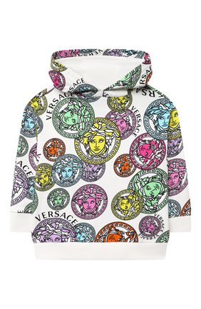 Детский хлопковое худи VERSACE разноцветного цвета по цене 22950 руб., арт. 1000344/1A00285/4A-6A | Фото 1 Детский хлопковое худи VERSACE разноцветного цвета, арт. 1000344/1A00285/4A-6A | Фото 1