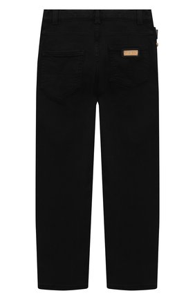 Детские джинсы VERSACE черного цвета по цене 21750 руб., арт. 1000136/1A00169/4A-6A | Фото 2 Детские джинсы VERSACE черного цвета, арт. 1000136/1A00169/4A-6A | Фото 2