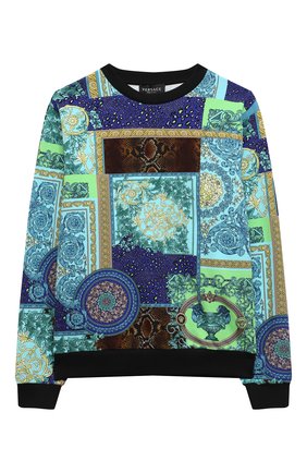 Детский хлопковый свитшот VERSACE разноцветного цвета по цене 24400 руб., арт. 1000132/1A00277/8A-14A | Фото 1 Детский хлопковый свитшот VERSACE разноцветного цвета, арт. 1000132/1A00277/8A-14A | Фото 1
