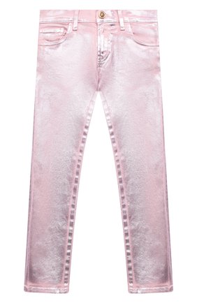 Детские джинсы VERSACE розового цвета по цене 39950 руб., арт. 1000045/1A00050/8A-14A | Фото 1 Детские джинсы VERSACE розового цвета, арт. 1000045/1A00050/8A-14A | Фото 1 (Материал внешний: Хлопок; Кросс-КТ: джинсы; Региональные ограничения белый список (Axapta Mercury): RU; Детали: Однотонный; Ростовка одежда: 10 - 11 лет | 140 - 146см, 12 лет | 152 см, 16 лет | 164 см, 8 лет | 128 см)