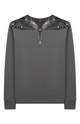 Детский хлопковый свитшот MARCELO BURLON KIDS OF MILAN темно-серого цвета по цене 15550 руб., арт. 21E/B/MB/2011/0020/8-14Y | Фото 2 Детский хлопковый свитшот MARCELO BURLON KIDS OF MILAN темно-серого цвета, арт. 21E/B/MB/2011/0020/8-14Y | Фото 2