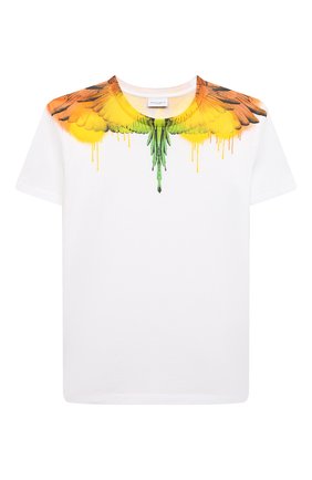 Детская хлопковая футболка MARCELO BURLON KIDS OF MILAN белого цвета по цене 11050 руб., арт. 21E/B/MB/1104/0010/8-14Y | Фото 1 Детская хлопковая футболка MARCELO BURLON KIDS OF MILAN белого цвета, арт. 21E/B/MB/1104/0010/8-14Y | Фото 1