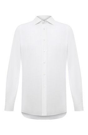 Мужская сорочка из хлопка и льна BRIONI белого цвета по цене 49350 руб., арт. RCL400/P708Y | Фото 1 Мужская сорочка из хлопка и льна BRIONI белого цвета, арт. RCL400/P708Y | Фото 1 (Материал внешний: Лен, Хлопок; Случай: Формальный; Манжеты: На пуговицах; Воротник: Акула; Стили: Классический; Рубашки М: Classic Fit; Рукава: Длинные; Длина (для топов): Стандартные; Принт: Однотонные)