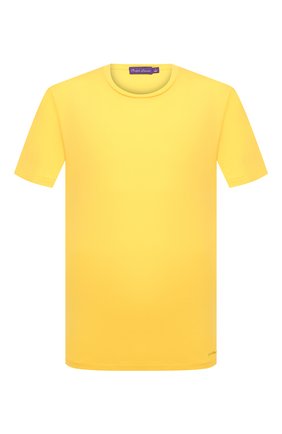 Мужская хлопковая футболка RALPH LAUREN желтого цвета, арт. 790508153 | Фото 1 (Длина (для топов): Стандартные; Материал внешний: Хлопок; Принт: Без принта; Стили: Кэжуэл; Рукава: Короткие; Региональные ограничения белый список (Axapta Mercury): RU)