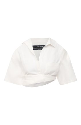 Женская льняная рубашка JACQUEMUS белого цвета по цене 38950 руб., арт. 211SH08/108114 | Фото 1 Женская льняная рубашка JACQUEMUS белого цвета, арт. 211SH08/108114 | Фото 1