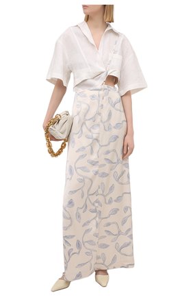 Женская юбка из вискозы JACQUEMUS голубого цвета по цене 52900 руб., арт. 211SK02/104323 | Фото 2 Женская юбка из вискозы JACQUEMUS голубого цвета, арт. 211SK02/104323 | Фото 2