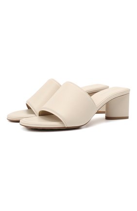 Женские кожаные мюли BOTTEGA VENETA бежевого цвета по цене 56650 руб., арт. 651378/VBSL0 | Фото 1 Женские кожаные мюли BOTTEGA VENETA бежевого цвета, арт. 651378/VBSL0 | Фото 1