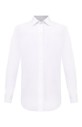 Мужская хлопковая сорочка BRIONI белого цвета по цене 66400 руб., арт. RCXD0L/P006B | Фото 1 Мужская хлопковая сорочка BRIONI белого цвета, арт. RCXD0L/P006B | Фото 1 (Длина (для топов): Стандартные; Случай: Вечерний; Рубашки М: Regular Fit; Материал внешний: Хлопок; Воротник: Кент; Стили: Классический; Рукава: Длинные; Манжеты: Под запонки; Принт: Однотонные; Региональные ограничения белый список (Axapta Mercury): RU)