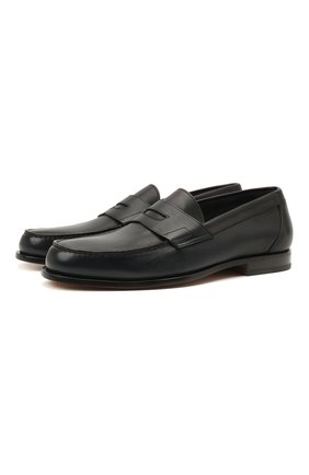 Мужские кожаные пенни-лоферы SANTONI темно-синего цвета по цене 54900 руб., арт. MCQU13207LA3S0RMU48 | Фото 1 Мужские кожаные пенни-лоферы SANTONI темно-синего цвета, арт. MCQU13207LA3S0RMU48 | Фото 1 (Стили: Классический; Материал внутренний: Натуральная кожа)
