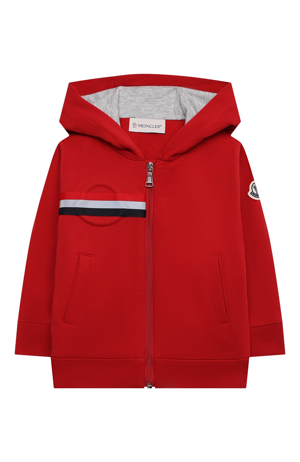 Детский комплект из толстовки и брюк MONCLER красного цвета по цене 24150 руб., арт. G1-951-8M741-20-809AC | Фото 2 Детский комплект из толстовки и брюк MONCLER красного цвета, арт. G1-951-8M741-20-809AC | Фото 2