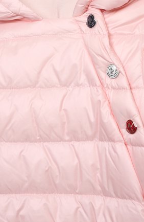 Детский пуховый комбинезон MONCLER светло-розового цвета по цене 42250 руб., арт. G1-951-1G516-00-53048 | Фото 3 Детский пуховый комбинезон MONCLER светло-розового цвета, арт. G1-951-1G516-00-53048 | Фото 3