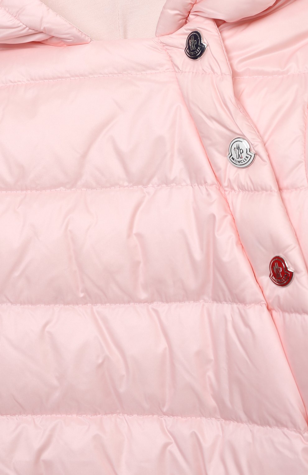Детский пуховый комбинезон MONCLER светло-розового цвета по цене 47950 руб., арт. G1-951-1G516-00-53048 | Фото 3 Детский пуховый комбинезон MONCLER светло-розового цвета, арт. G1-951-1G516-00-53048 | Фото 3 (Рукава: Длинные; Материал внешний: Синтетический материал; Региональные ограничения белый список (Axapta Mercury): RU; Материал утеплителя: Пух и перо; Материал подклада: Хлопок; Ростовка одежда: 12 мес | 80 см, 18 мес | 86 см)