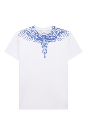 Детская хлопковая футболка MARCELO BURLON KIDS OF MILAN белого цвета по цене 9700 руб., арт. 21E/B/MB/1100/0010/2-6Y | Фото 1 Детская хлопковая футболка MARCELO BURLON KIDS OF MILAN белого цвета, арт. 21E/B/MB/1100/0010/2-6Y | Фото 1