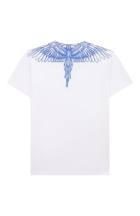 Детская хлопковая футболка MARCELO BURLON KIDS OF MILAN белого цвета по цене 9700 руб., арт. 21E/B/MB/1100/0010/2-6Y | Фото 2 Детская хлопковая футболка MARCELO BURLON KIDS OF MILAN белого цвета, арт. 21E/B/MB/1100/0010/2-6Y | Фото 2
