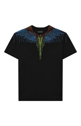 Детская хлопковая футболка MARCELO BURLON KIDS OF MILAN черного цвета по цене 9925 руб., арт. 21E/B/MB/1107/0010/2-6Y | Фото 1 Детская хлопковая футболка MARCELO BURLON KIDS OF MILAN черного цвета, арт. 21E/B/MB/1107/0010/2-6Y | Фото 1