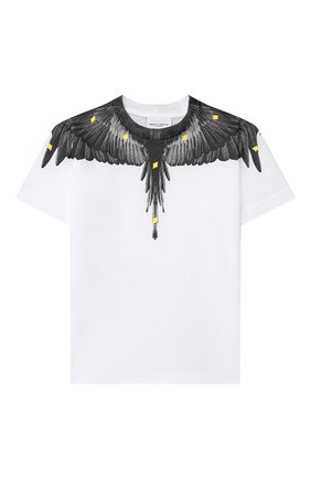 Детская хлопковая футболка MARCELO BURLON KIDS OF MILAN белого цвета по цене 9925 руб., арт. 21E/B/MB/1114/0010/2-6Y | Фото 1 Детская хлопковая футболка MARCELO BURLON KIDS OF MILAN белого цвета, арт. 21E/B/MB/1114/0010/2-6Y | Фото 1