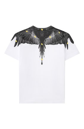 Детская хлопковая футболка MARCELO BURLON KIDS OF MILAN белого цвета по цене 9925 руб., арт. 21E/B/MB/1114/0010/2-6Y | Фото 2 Детская хлопковая футболка MARCELO BURLON KIDS OF MILAN белого цвета, арт. 21E/B/MB/1114/0010/2-6Y | Фото 2
