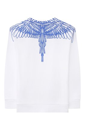 Детский хлопковый свитшот MARCELO BURLON KIDS OF MILAN белого цвета по цене 12850 руб., арт. 21E/B/MB/2000/0020/2-6Y | Фото 2 Детский хлопковый свитшот MARCELO BURLON KIDS OF MILAN белого цвета, арт. 21E/B/MB/2000/0020/2-6Y | Фото 2