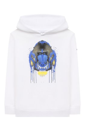 Детский хлопковое худи MARCELO BURLON KIDS OF MILAN белого цвета по цене 16250 руб., арт. 21E/B/MB/2102/0020/2-6Y | Фото 1 Детский хлопковое худи MARCELO BURLON KIDS OF MILAN белого цвета, арт. 21E/B/MB/2102/0020/2-6Y | Фото 1