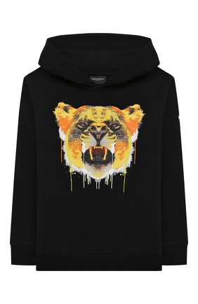 Детский хлопковое худи MARCELO BURLON KIDS OF MILAN черного цвета по цене 16250 руб., арт. 21E/B/MB/2103/0020/2-6Y | Фото 1 Детский хлопковое худи MARCELO BURLON KIDS OF MILAN черного цвета, арт. 21E/B/MB/2103/0020/2-6Y | Фото 1
