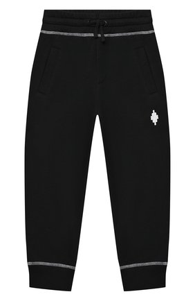 Детские хлопковые джоггеры MARCELO BURLON KIDS OF MILAN черного цвета по цене 17150 руб., арт. 21E/B/MB/3002/0021/2-6Y | Фото 1 Детские хлопковые джоггеры MARCELO BURLON KIDS OF MILAN черного цвета, арт. 21E/B/MB/3002/0021/2-6Y | Фото 1