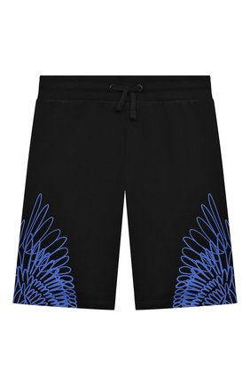 Детские хлопковые шорты MARCELO BURLON KIDS OF MILAN черного цвета по цене 14200 руб., арт. 21E/B/MB/3200/0020/2-6Y | Фото 1 Детские хлопковые шорты MARCELO BURLON KIDS OF MILAN черного цвета, арт. 21E/B/MB/3200/0020/2-6Y | Фото 1