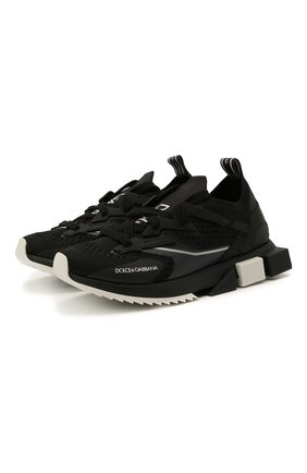 Детские кроссовки DOLCE & GABBANA черного цвета по цене 35650 руб., арт. DA0952/AW478/37-39 | Фото 1 Детские кроссовки DOLCE & GABBANA черного цвета, арт. DA0952/AW478/37-39 | Фото 1