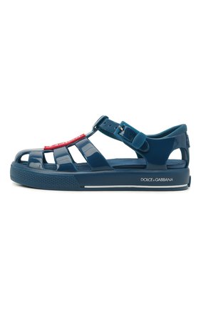 Детские сандалии DOLCE & GABBANA синего цвета по цене 10350 руб., арт. DN0115/AK498 | Фото 2 Детские сандалии DOLCE & GABBANA синего цвета, арт. DN0115/AK498 | Фото 2