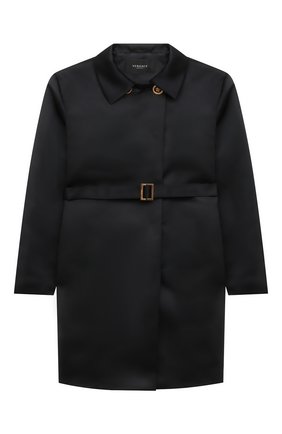 Детский тренч VERSACE черного цвета по цене 53200 руб., арт. 1000005/1A00017/8A-14A | Фото 1 Детский тренч VERSACE черного цвета, арт. 1000005/1A00017/8A-14A | Фото 1