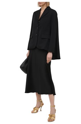 Женские кожаные босоножки atelier VALENTINO золотого цвета по цене 79950 руб., арт. VW2S0BH0/SUJ | Фото 2 Женские кожаные босоножки atelier VALENTINO золотого цвета, арт. VW2S0BH0/SUJ | Фото 2