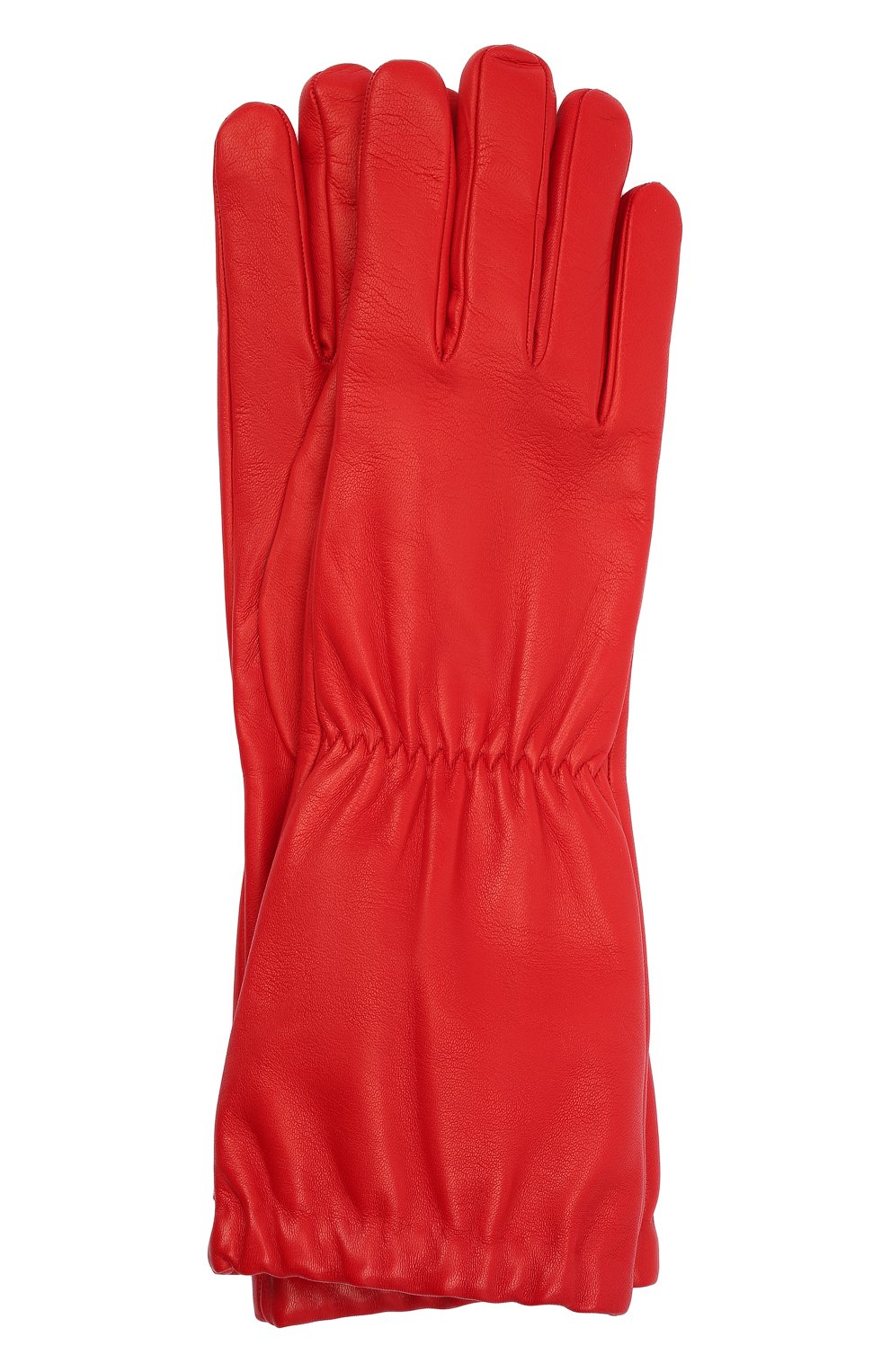 Женские кожаные перчатки BOTTEGA VENETA красного цвета, арт. 650548/3V00F | Фото 1 (Материал: Натуральная кожа; Региональные ограничения белый список (Axapta Mercury): RU)