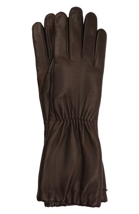Женские кожаные перчатки BOTTEGA VENETA темно-коричневого цвета по цене 36800 руб., арт. 650548/3V00F | Фото 1 Женские кожаные перчатки BOTTEGA VENETA темно-коричневого цвета, арт. 650548/3V00F | Фото 1 (Материал: Кожа)