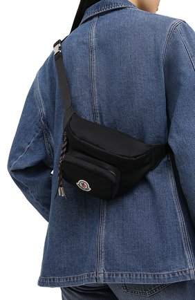 Женская поясная сумка felicie MONCLER черного цвета по цене 38500 руб., арт. G1-09B-5M700-00-02SA9 | Фото 2 Женская поясная сумка felicie MONCLER черного цвета, арт. G1-09B-5M700-00-02SA9 | Фото 2