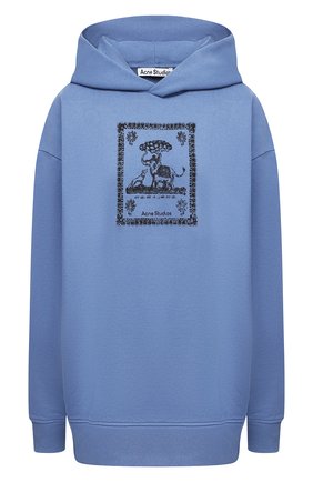 Женский хлопковое худи ACNE STUDIOS голубого цвета по цене 33650 руб., арт. AI0079 | Фото 1 Женский хлопковое худи ACNE STUDIOS голубого цвета, арт. AI0079 | Фото 1