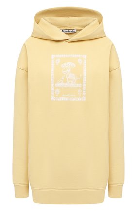 Женский хлопковое худи ACNE STUDIOS желтого цвета по цене 29950 руб., арт. AI0079 | Фото 1 Женский хлопковое худи ACNE STUDIOS желтого цвета, арт. AI0079 | Фото 1 (Рукава: Длинные; Длина (для топов): Удлиненные; Стили: Спорт-шик; Женское Кросс-КТ: Худи-одежда; Материал внешний: Хлопок)