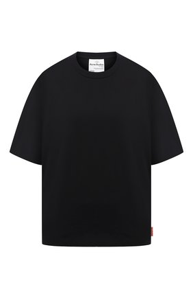 Женская хлопковая футболка ACNE STUDIOS черного цвета по цене 12600 руб., арт. AL0195 | Фото 1 Женская хлопковая футболка ACNE STUDIOS черного цвета, арт. AL0195 | Фото 1