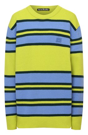 Женский шерстяной пуловер ACNE STUDIOS зеленого цвета по цене 31450 руб., арт. C60027/W | Фото 1 Женский шерстяной пуловер ACNE STUDIOS зеленого цвета, арт. C60027/W | Фото 1