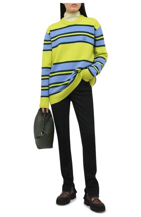 Женский шерстяной пуловер ACNE STUDIOS зеленого цвета по цене 31450 руб., арт. C60027/W | Фото 2 Женский шерстяной пуловер ACNE STUDIOS зеленого цвета, арт. C60027/W | Фото 2