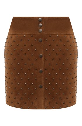Женская замшевая юбка SAINT LAURENT коричневого цвета по цене 231500 руб., арт. 643776/YC2AY | Фото 1 Женская замшевая юбка SAINT LAURENT коричневого цвета, арт. 643776/YC2AY | Фото 1