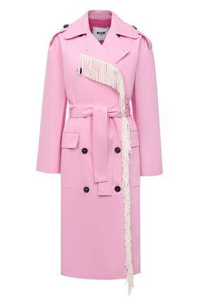 Женский хлопковый тренч MSGM светло-розового цвета по цене 84800 руб., арт. 3041MDC04Y 217105 | Фото 1 Женский хлопковый тренч MSGM светло-розового цвета, арт. 3041MDC04Y 217105 | Фото 1 (Рукава: Длинные; Длина (верхняя одежда): Длинные; Материал подклада: Вискоза; Материал внешний: Хлопок; Стили: Романтичный)