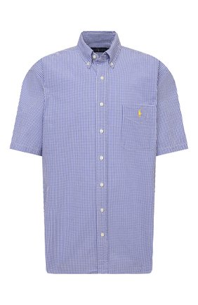 Мужская хлопковая рубашка POLO RALPH LAUREN голубого цвета по цене 10450 руб., арт. 711833828/5103A/PRL BS | Фото 1 Мужская хлопковая рубашка POLO RALPH LAUREN голубого цвета, арт. 711833828/5103A/PRL BS | Фото 1
