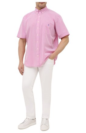 Мужская хлопковая рубашка POLO RALPH LAUREN розового цвета по цене 10450 руб., арт. 711833828/5103D/PRL BS | Фото 2 Мужская хлопковая рубашка POLO RALPH LAUREN розового цвета, арт. 711833828/5103D/PRL BS | Фото 2