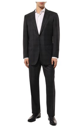 Мужские кожаные оксфорды BRIONI темно-синего цвета по цене 98500 руб., арт. QEF70L/P6757 | Фото 2 Мужские кожаные оксфорды BRIONI темно-синего цвета, арт. QEF70L/P6757 | Фото 2