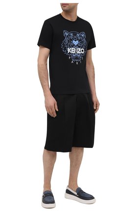 Мужская хлопковая футболка KENZO черного цвета по цене 9255 руб., арт. FB55TS0204YA | Фото 2 Мужская хлопковая футболка KENZO черного цвета, арт. FB55TS0204YA | Фото 2