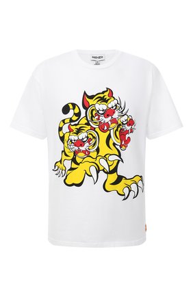 Мужская хлопковая футболка kenzo x kansai yamamoto KENZO белого цвета по цене 14250 руб., арт. FB55TS0714SJ | Фото 1 Мужская хлопковая футболка kenzo x kansai yamamoto KENZO белого цвета, арт. FB55TS0714SJ | Фото 1