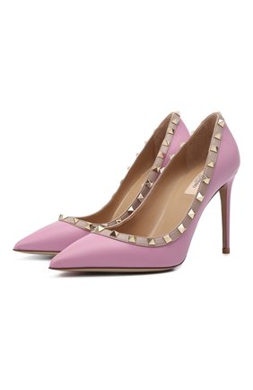 Женские кожаные туфли rockstud VALENTINO сиреневого цвета по цене 59550 руб., арт. VW2S0057/V0D | Фото 1 Женские кожаные туфли rockstud VALENTINO сиреневого цвета, арт. VW2S0057/V0D | Фото 1