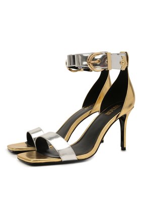 Женские кожаные босоножки VERSACE JEANS COUTURE золотого цвета по цене 17850 руб., арт. E0VWAS70-LINEA F0ND0 EMILY DIS. S70/71980 | Фото 1 Женские кожаные босоножки VERSACE JEANS COUTURE золотого цвета, арт. E0VWAS70-LINEA F0ND0 EMILY DIS. S70/71980 | Фото 1